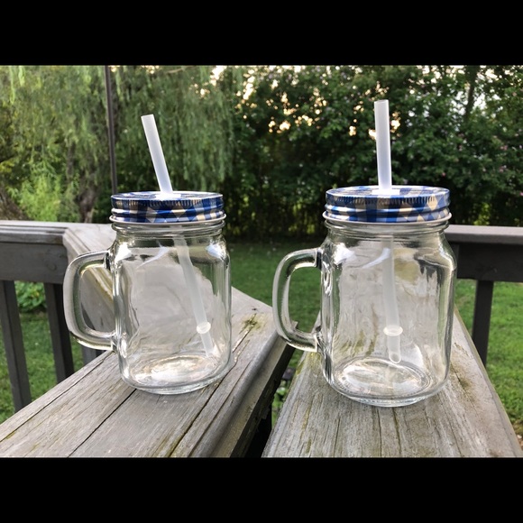 Dining Mason Jar Mugs With Lids Poshmark